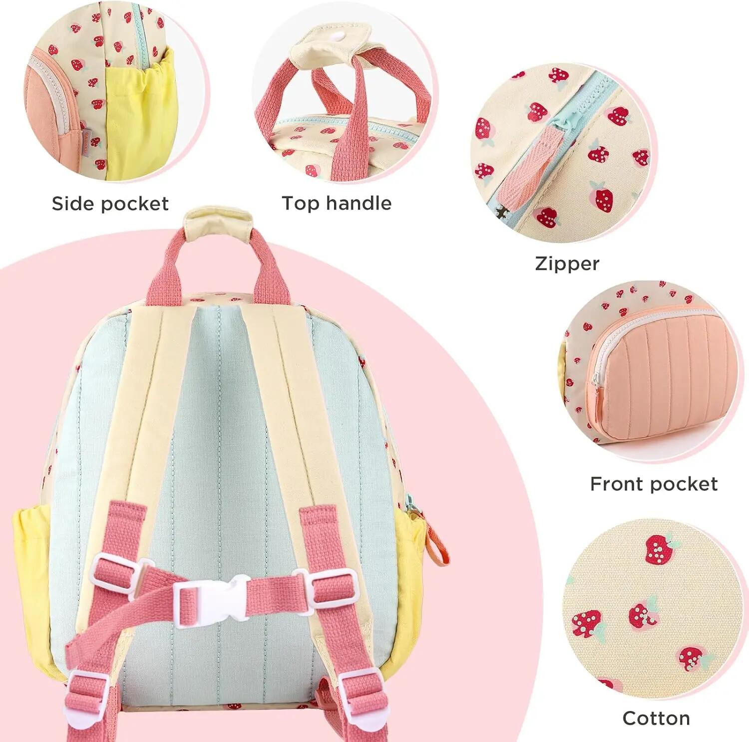 Sac à dos pour filles – Sac de voyage avec poches latérales et bretelles réglabl 3/8