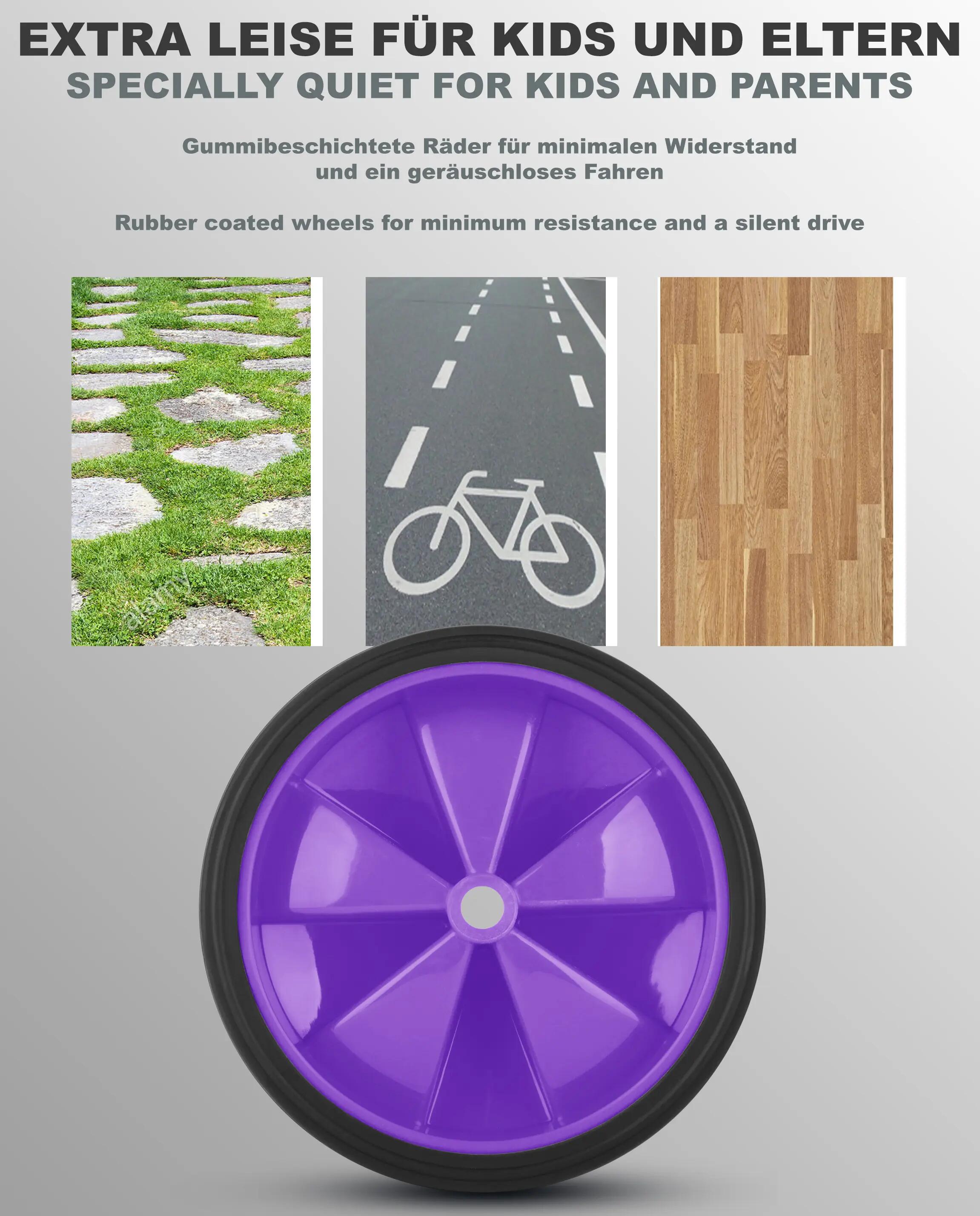 Ruedines bici infantil universales 12–18 pulgadas 135x40 mm engomados Violetas 4/7
