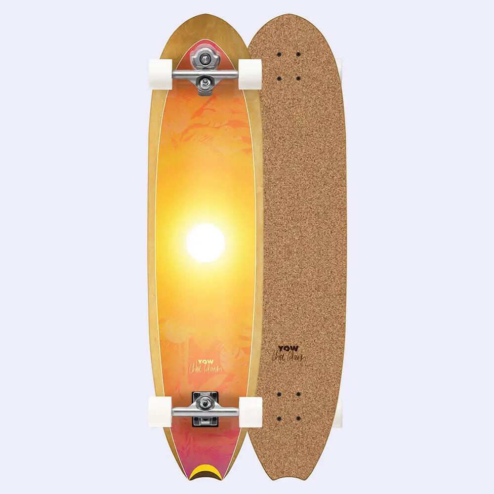 Surfskate - unisexe - 7 couches érable - calmon 41 - orange 3/4