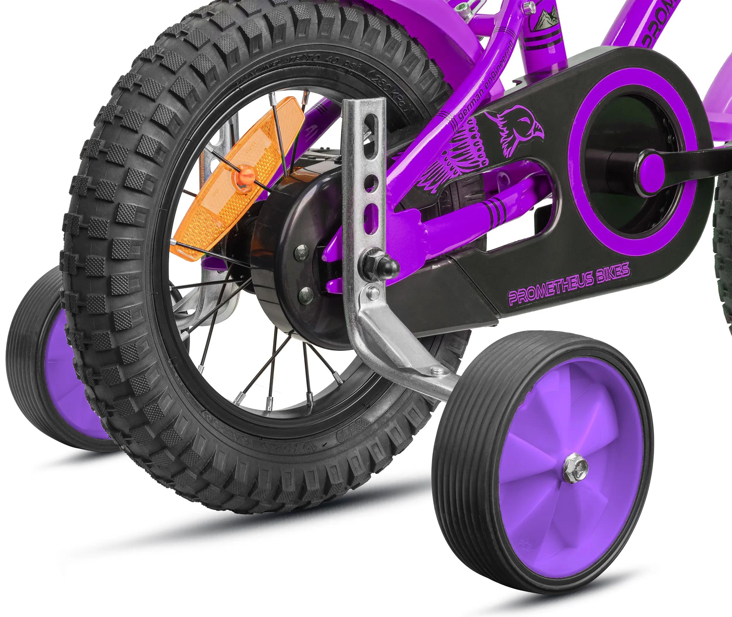 Ruedines bici infantil universales 12–18 pulgadas 135x40 mm engomados Violetas 3/7