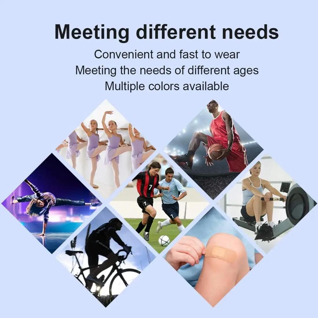 Lot de 2 genouillères de danse et de sport – Genouillères élastiques unisexes po 5/5