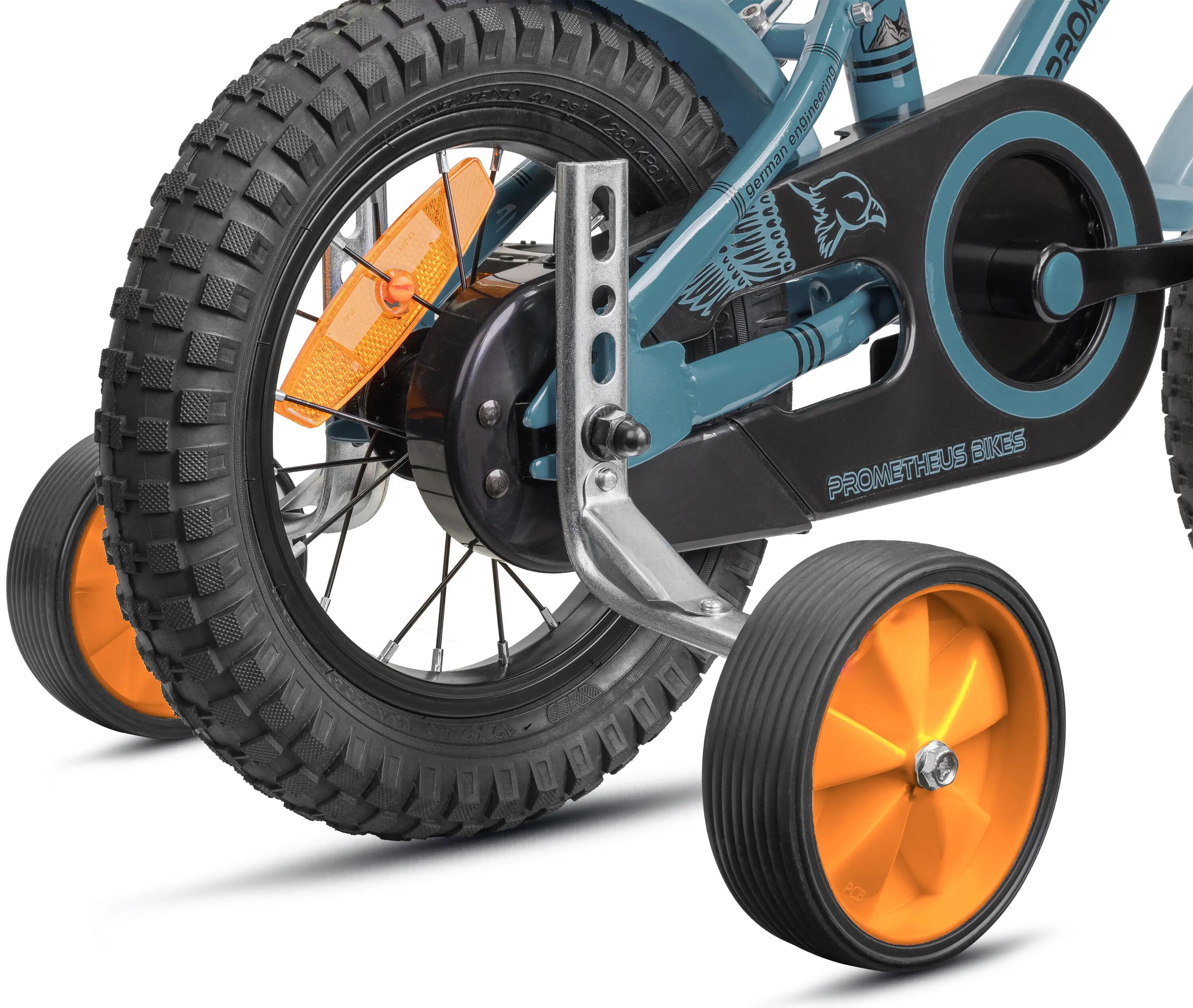 Ruedines bici infantil universales 12–18 pulgadas 135x40 mm engomados Naranjas 3/7