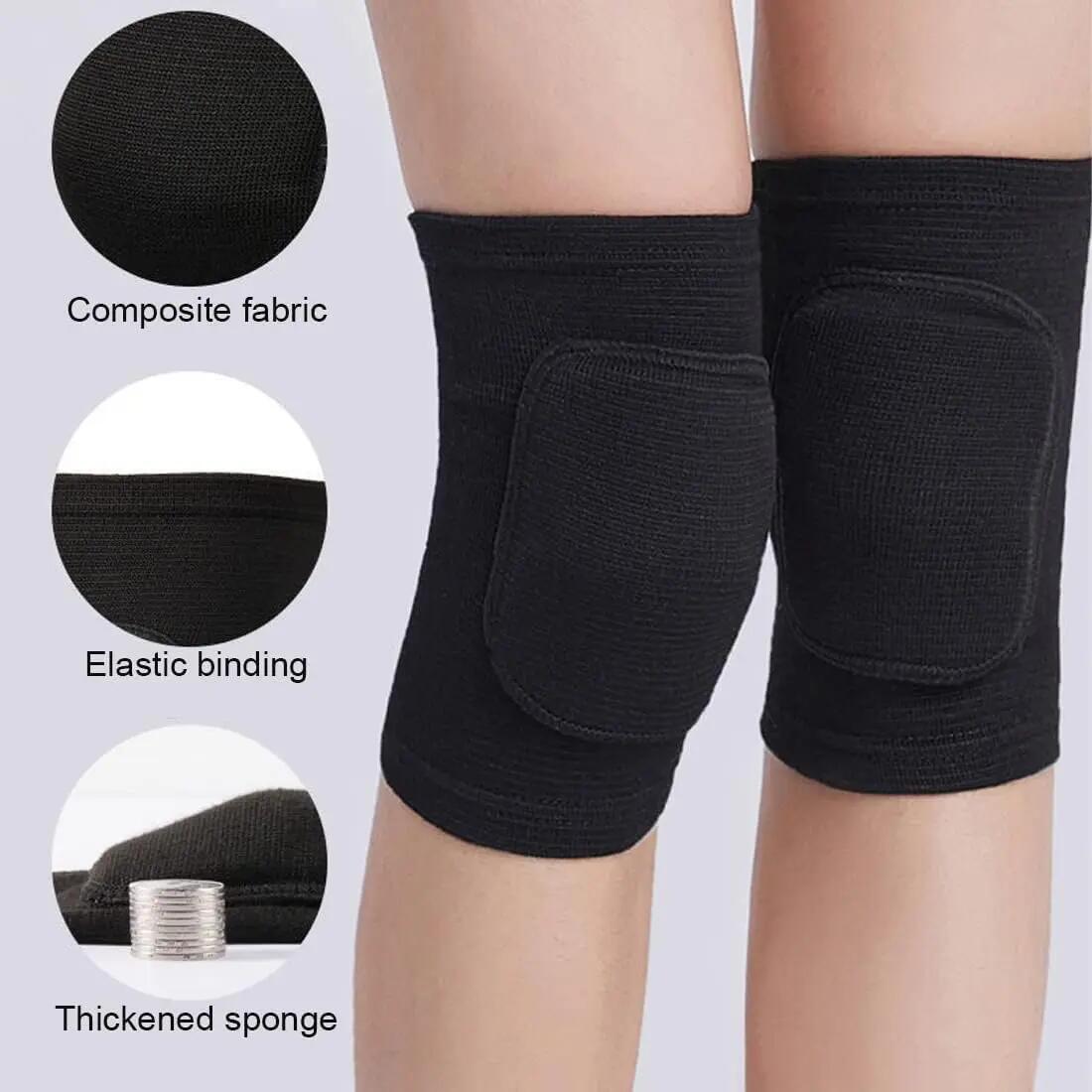 Lot de 2 genouillères de danse et de sport – Genouillères élastiques unisexes po 2/5