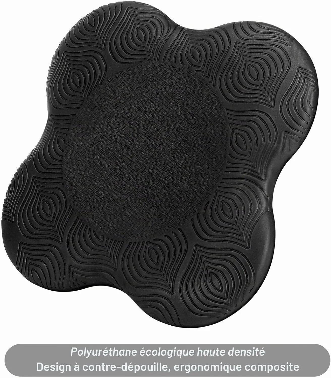 Coussinets de protection pour genoux de yoga, lot de 2, antidérapants, noirs, 20 4/7