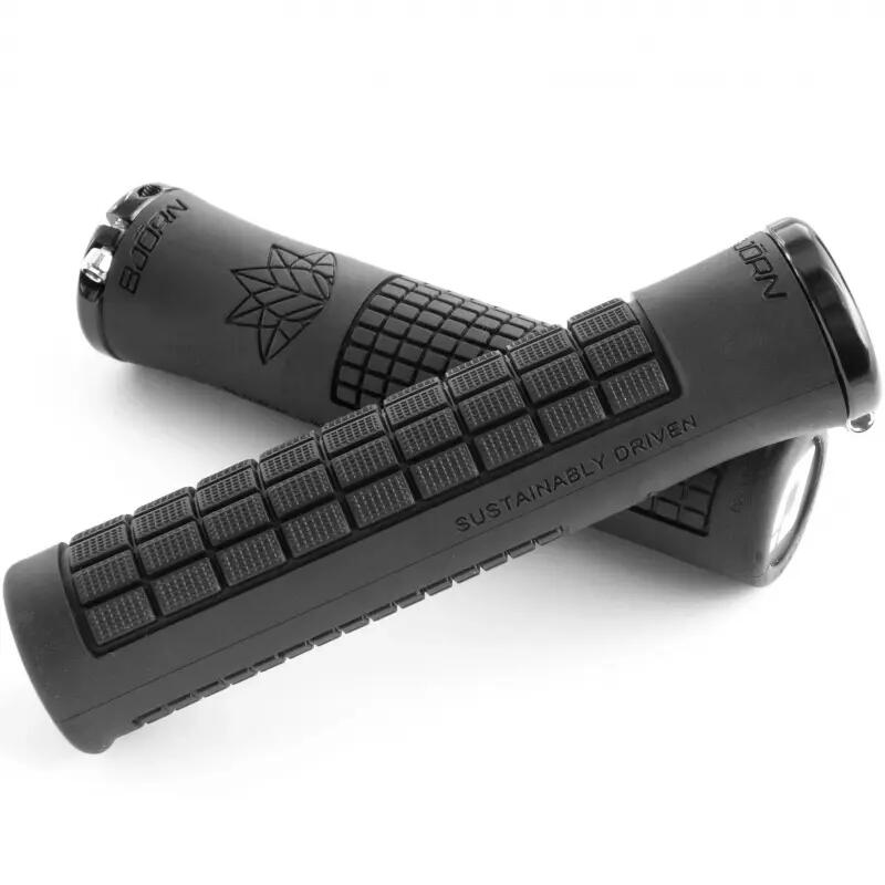 Mansoane ODI Bjorn v2.1 Lock-on, riduri dreptunghulare, design ergonomic, negru