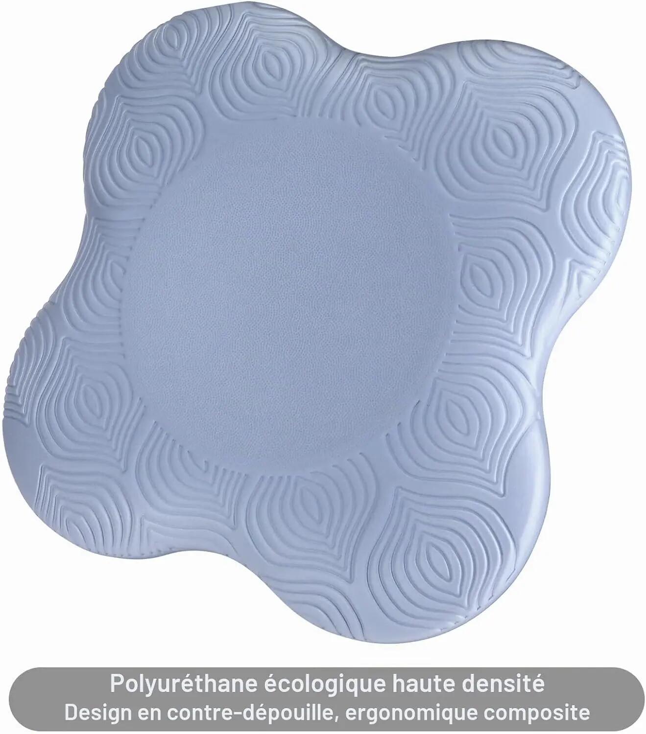 Coussinets de protection pour genoux de yoga, lot de 2, antidérapants, noirs, 20 4/7