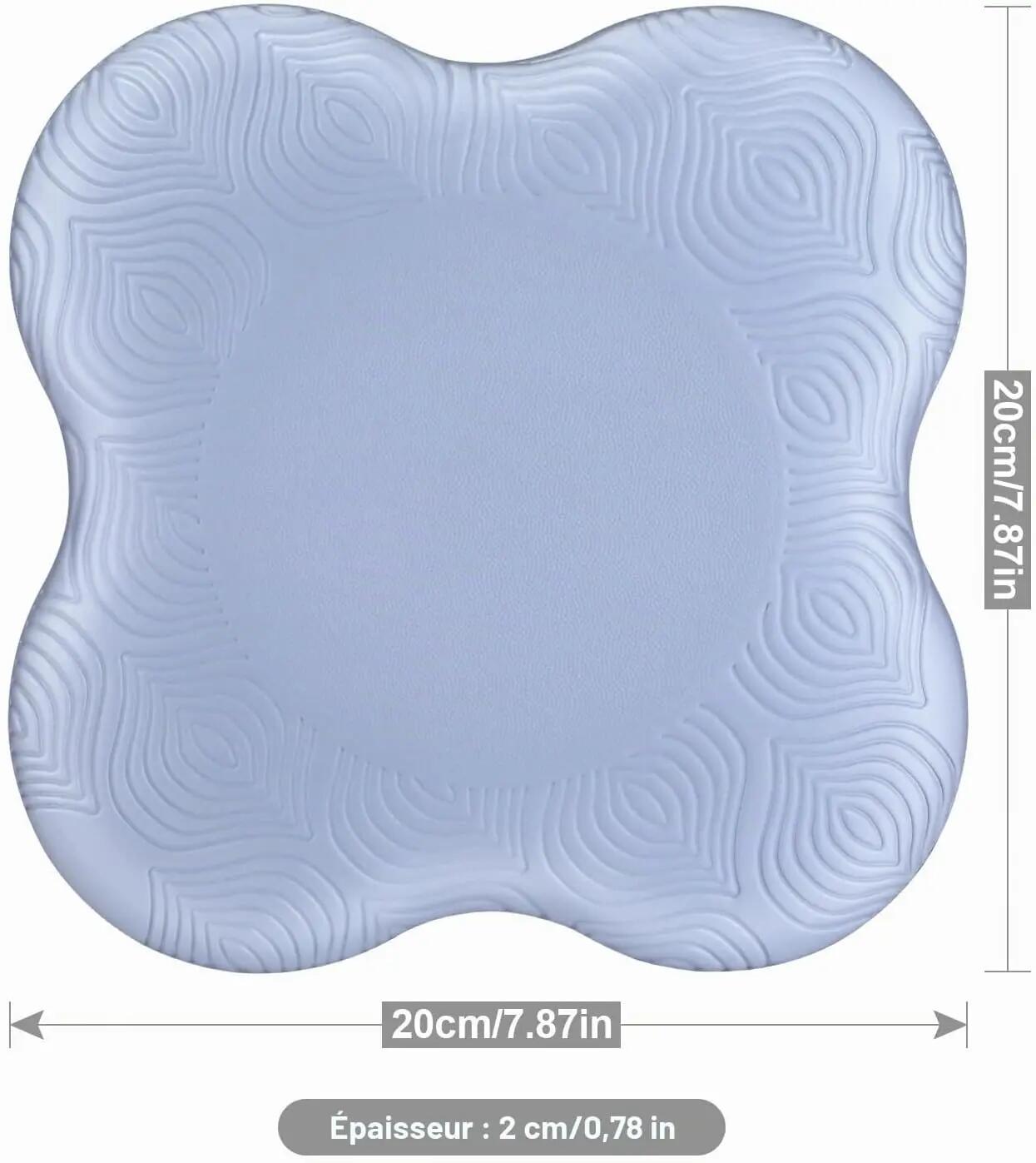 Coussinets de protection pour genoux de yoga, lot de 2, antidérapants, noirs, 20 2/7