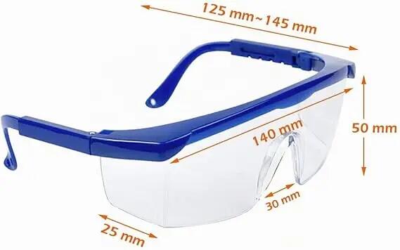 Lunettes de sécurité, lot de 3, montures bleues antibuée, protection UV 7/7