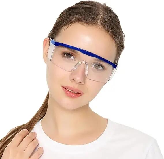 Lunettes de sécurité, lot de 3, montures bleues antibuée, protection UV 3/7