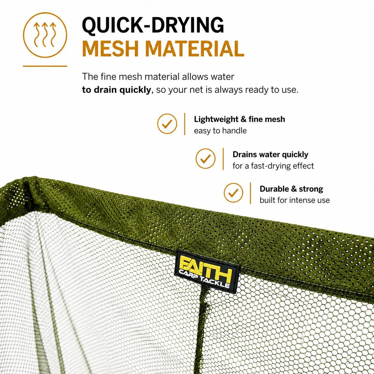 Faith Carp Landing Net - Telescopische Carbonsteel 1,80 m - Draagtas 6/7