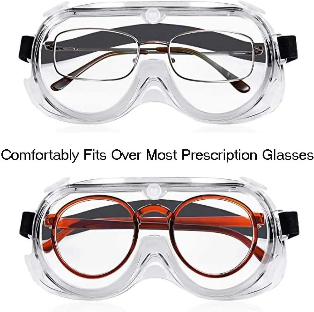 Ces lunettes de laboratoire antibuée et résistantes aux rayures (équipées 3/4