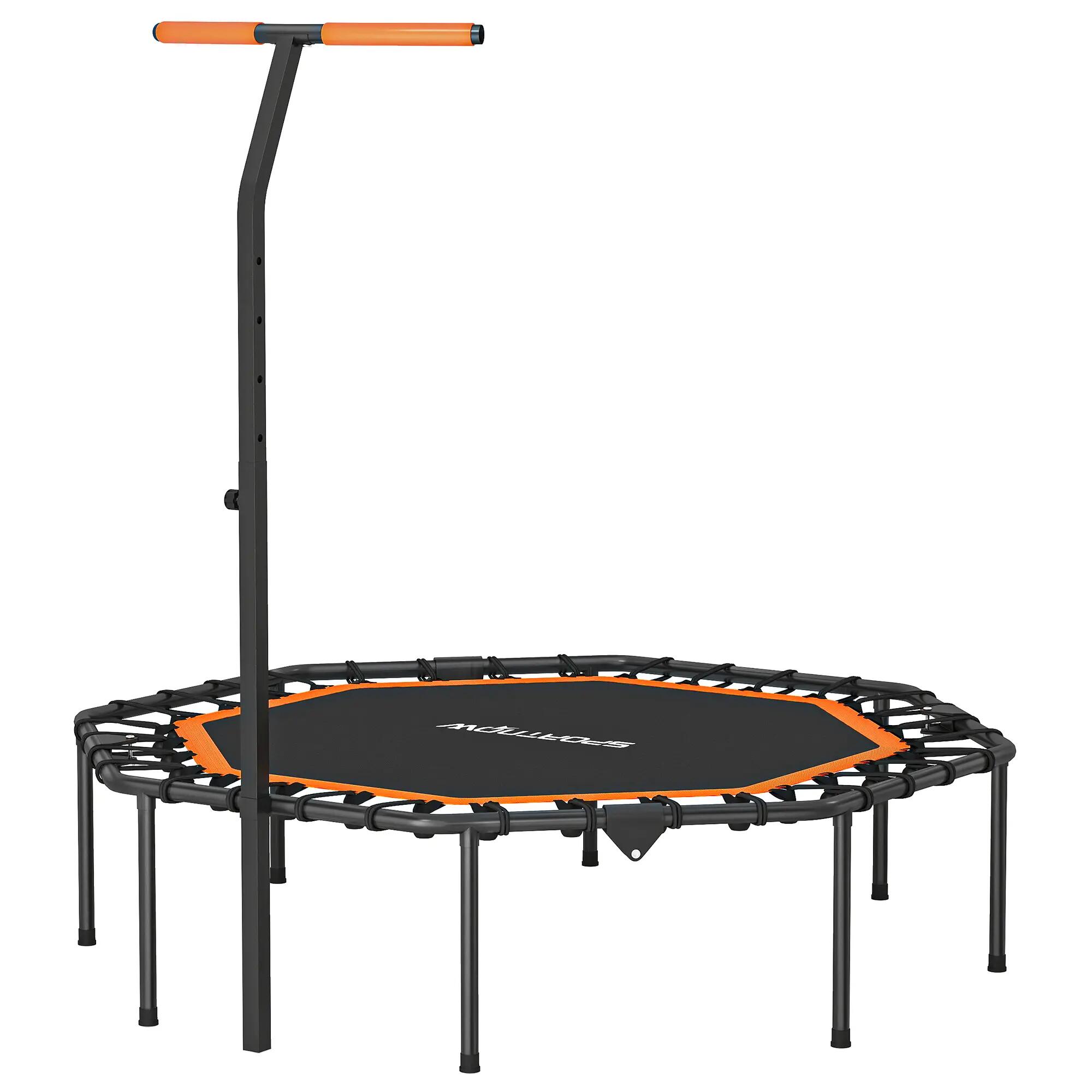 Trampoline de fitness, trampoline d'entraînement avec barre de maintien réglable 2/9