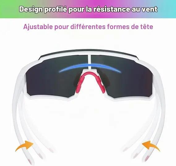 Lunettes de cyclisme polarisées UV400 et coupe-vent pour hommes et femmes – Idéa 4/7