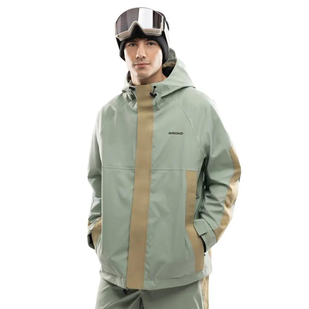 Men 's oversized snowboard jacket W8 Yuki Olive Green Green