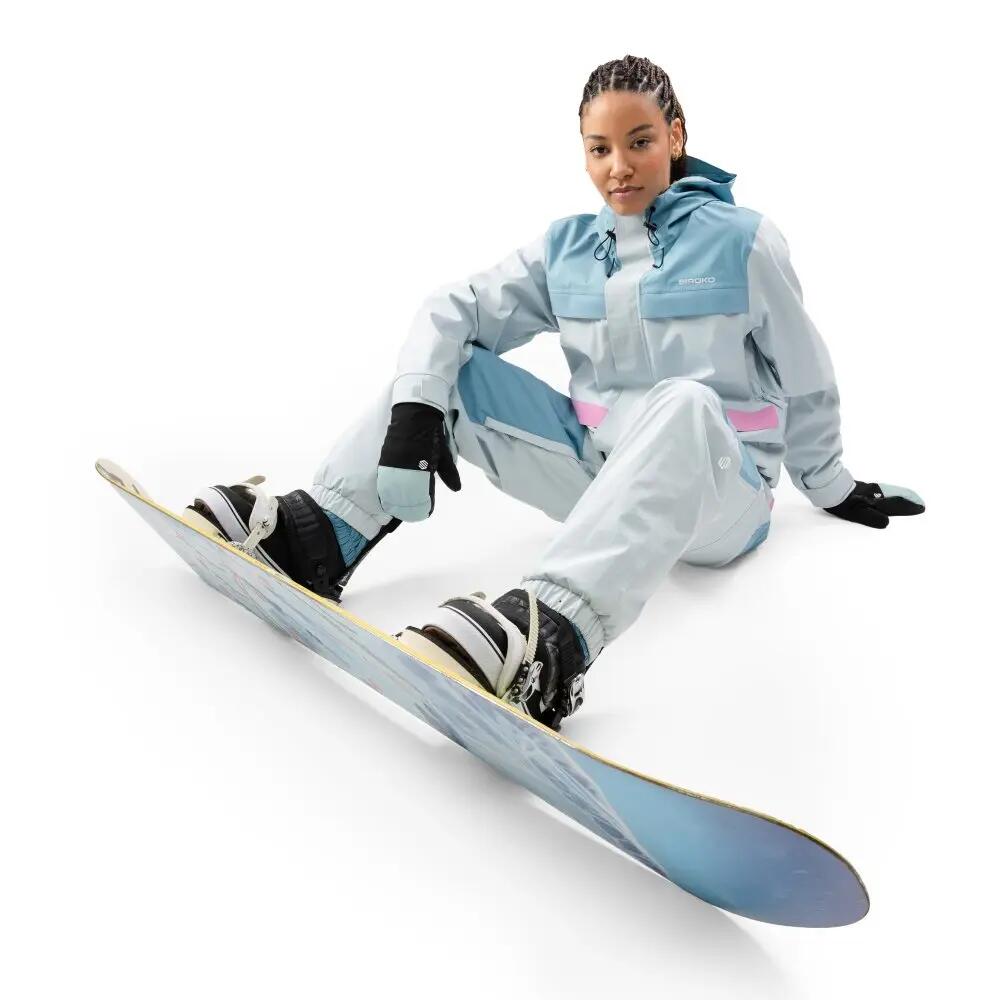 Casaco de snowboard oversized para mulher W8-W Yuki Light Blue Azul 3/8