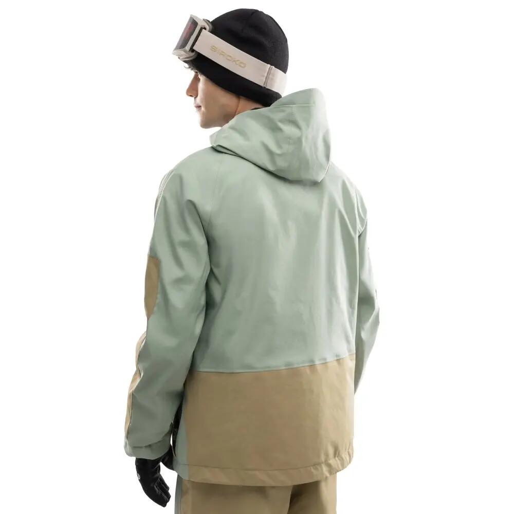 Casaco de snowboard oversized para homem W8 Yuki Olive Green Verde 2/8