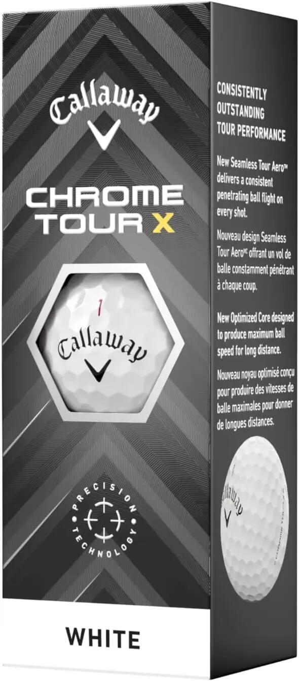Balles de golf Callaway New Chrome Tour X 2/4