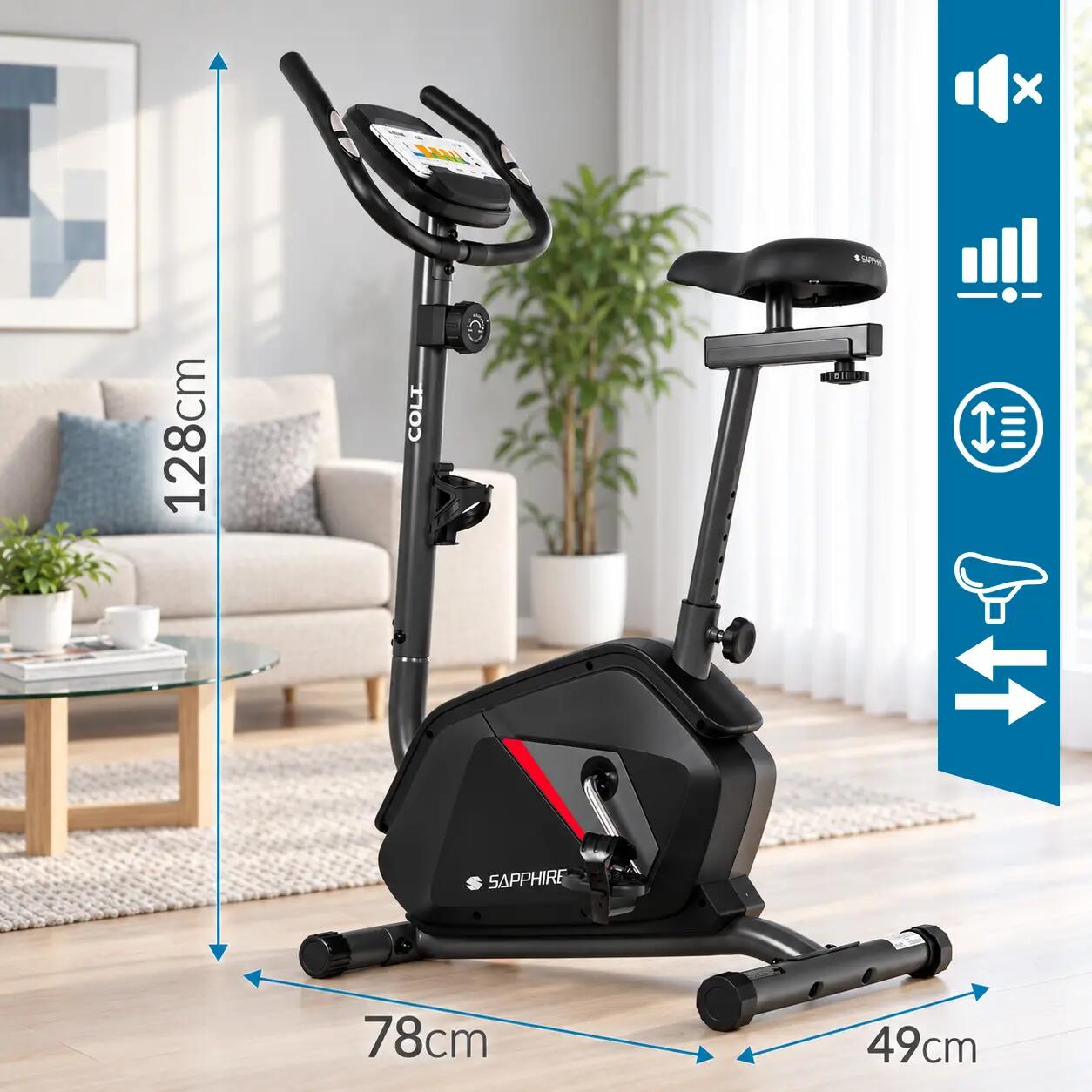 Rower stacjonarny magnetyczny Sapphire SG-320B Colt Bluetooth Aplikacje koło 7kg 4/13