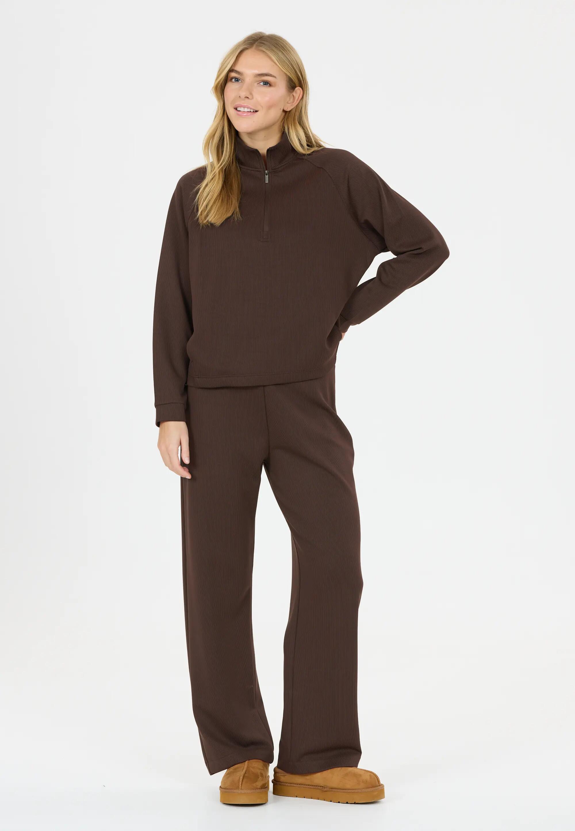 athlecia Franye W Pantalón mujer en tejido elástico – 1294 Chocolate Torte 3/8