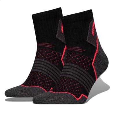 Sport unisex sokken head hiking quarter 2p zwart 43-46