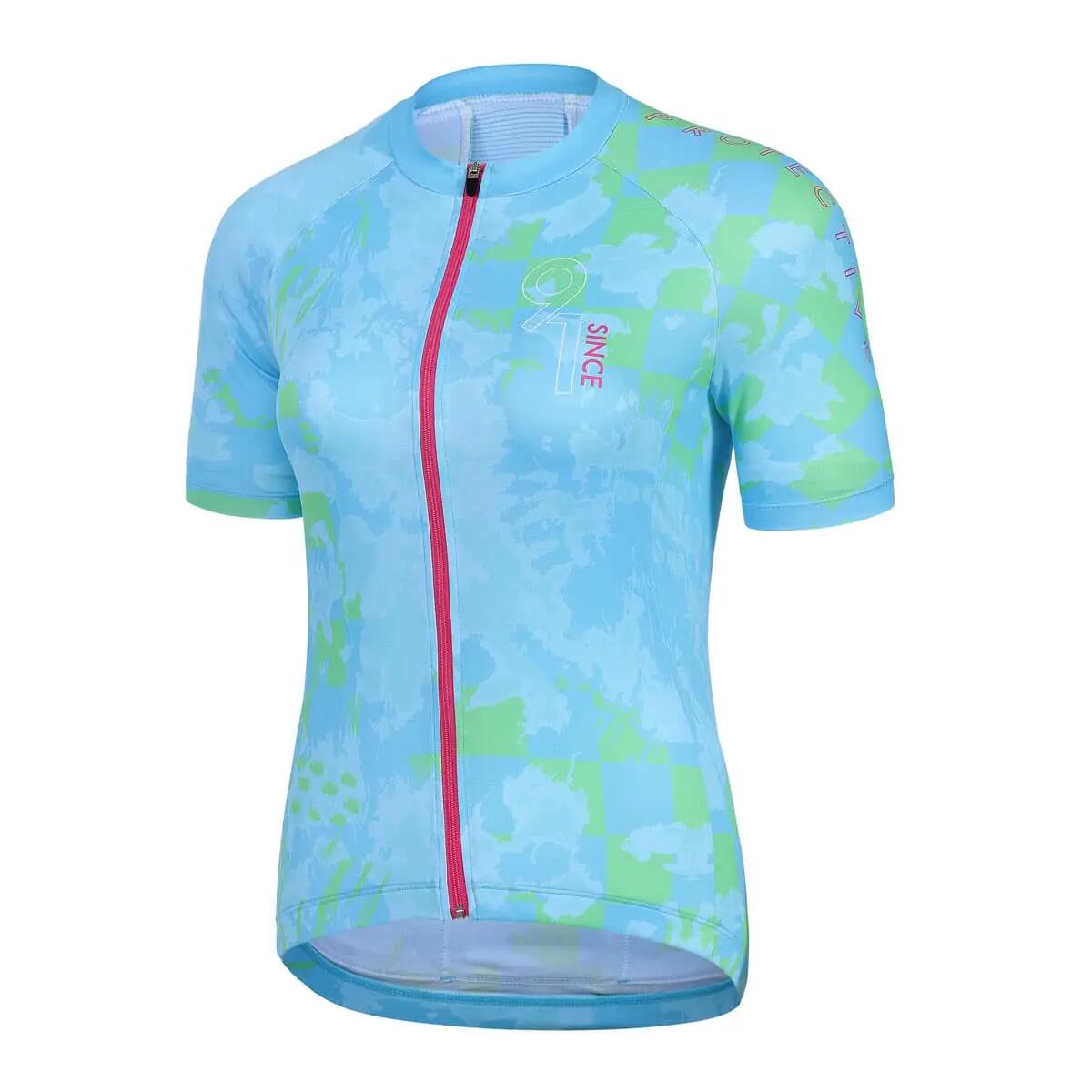 Fietsshirt korte mouw fiets P-Blueberry 3/15