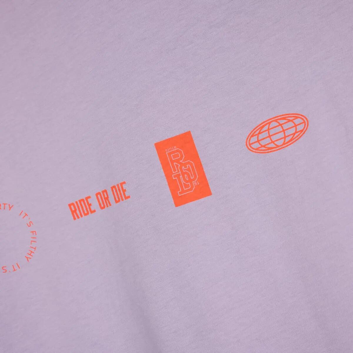 P-Lucky Heren Bike T-shirt Paars 8/15