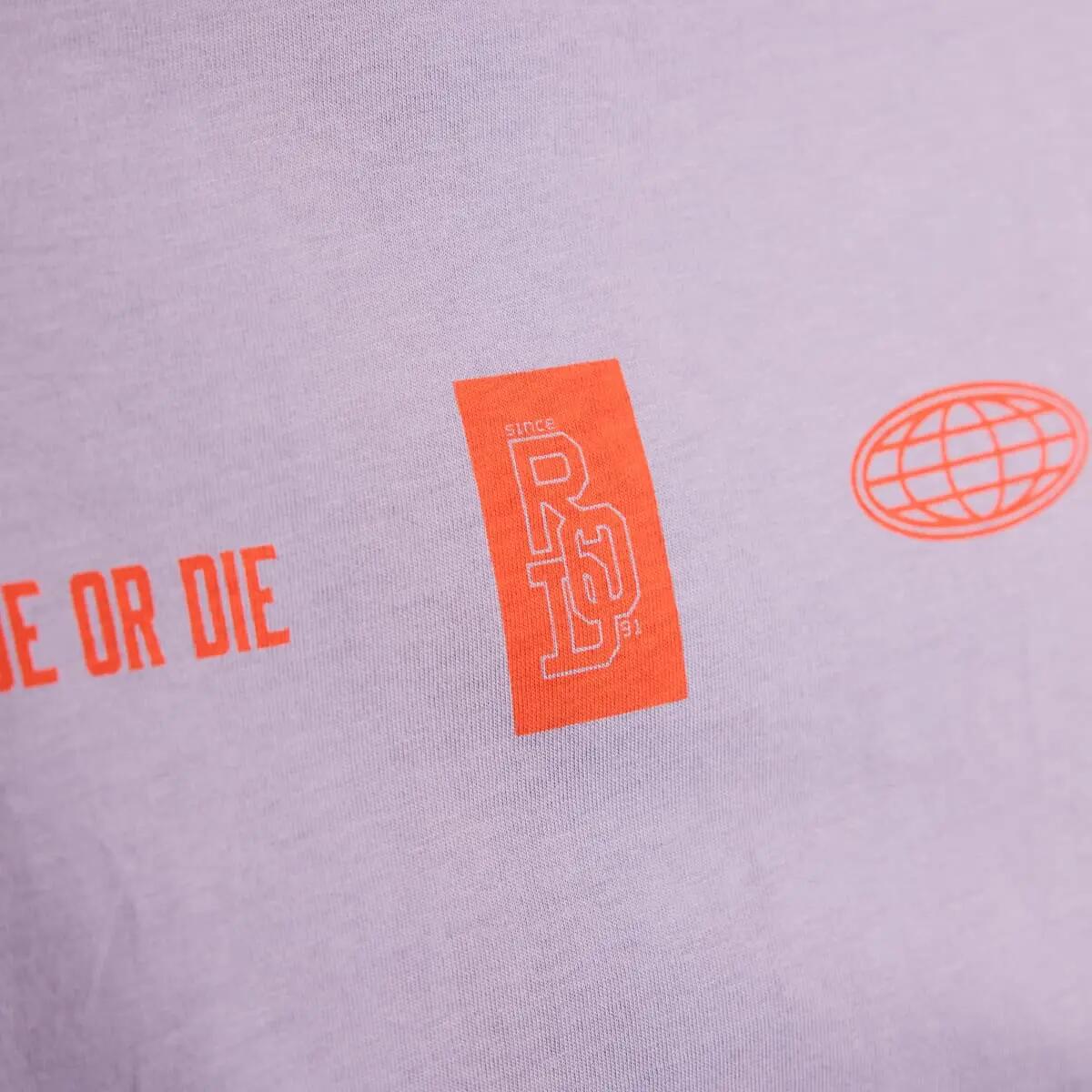 P-Lucky Heren Bike T-shirt Paars 7/15