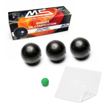Boules de pétanque de compétition Anti Rebond - STRA Acier Striée