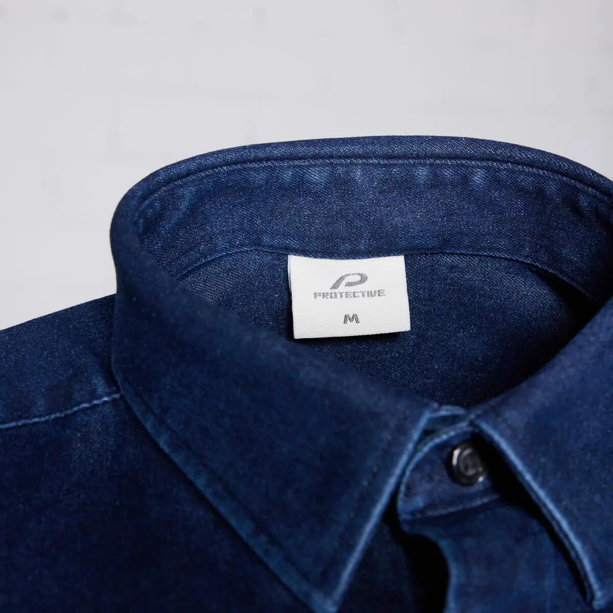 Klassisches legeres Herren Jeanshemd P-BLUE JEAN in darkblue Denim. 4/15