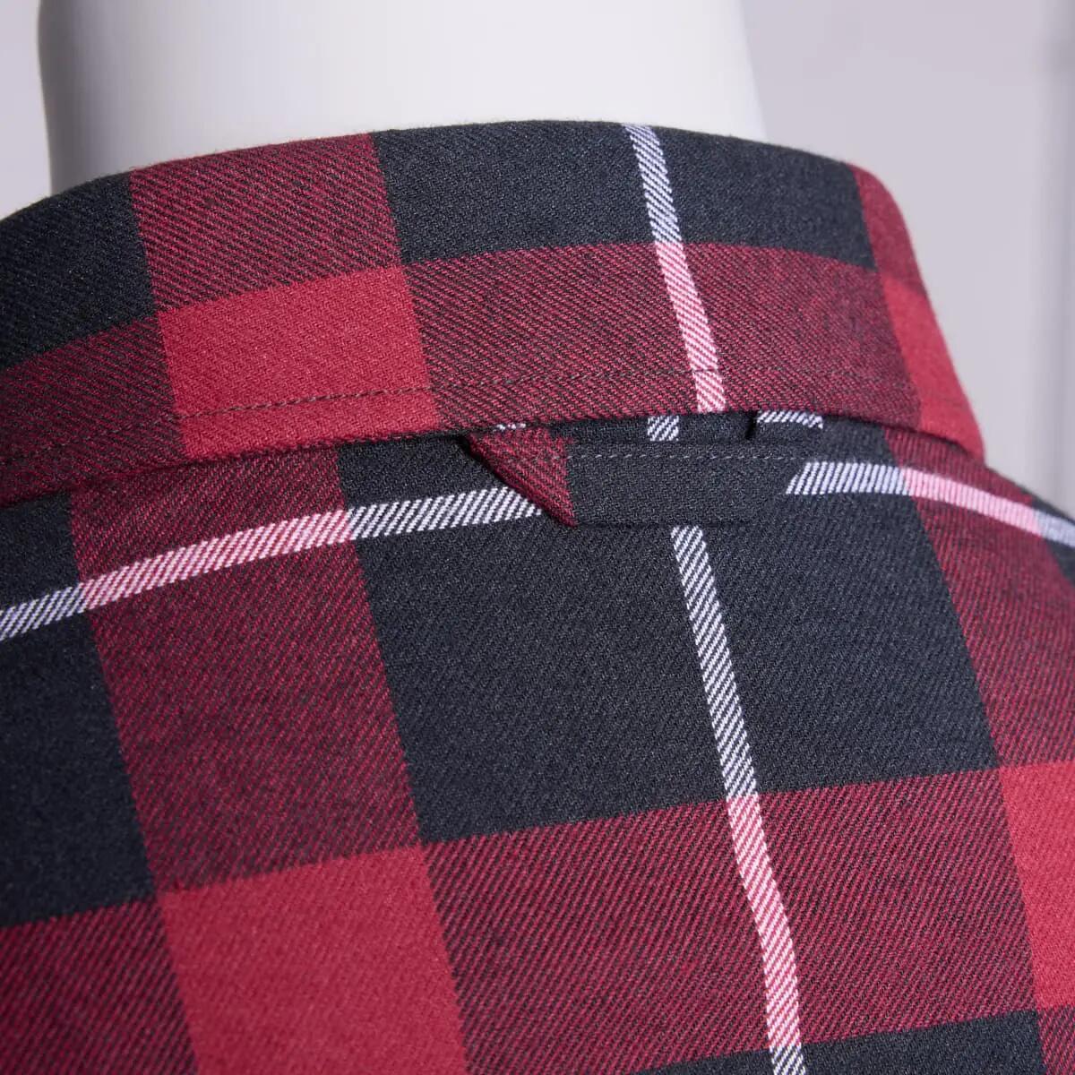 Camicia di flanella femminile a quadri P - R.O.D. a quadri nero-rosso 4/15