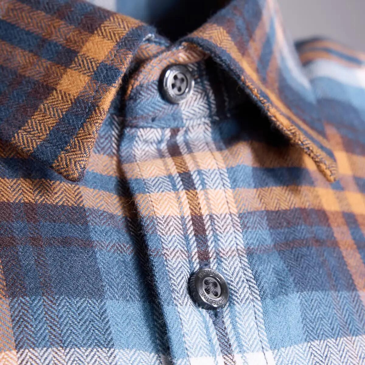 Lässiges Herren Flannelhemd kariert P - R.O.D Checker blau 8/15