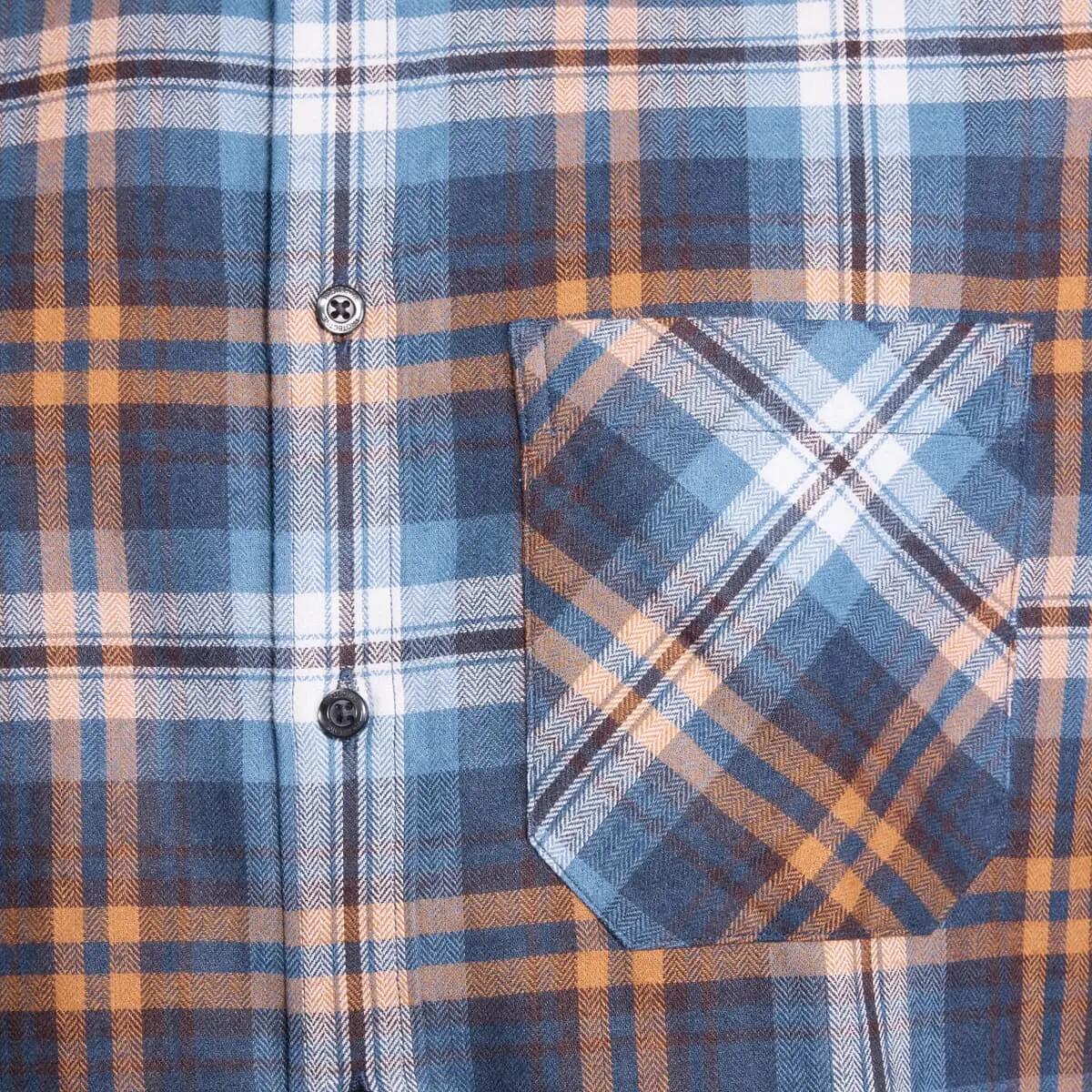 Lässiges Herren Flannelhemd kariert P - R.O.D Checker blau 7/15
