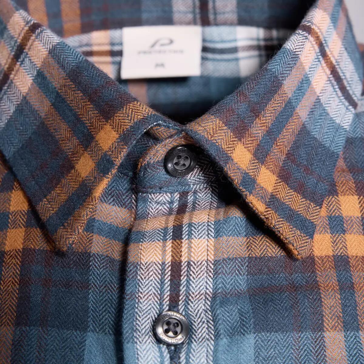 Lässiges Herren Flannelhemd kariert P - R.O.D Checker blau 4/15