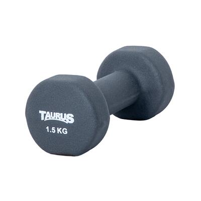 Trainingshalter - fitness - unisex - taurus neopreen studio - 1 kg - zwart