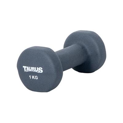 Trainingshalter - fitness - unisex - taurus neopreen studio - 1 kg - zwart