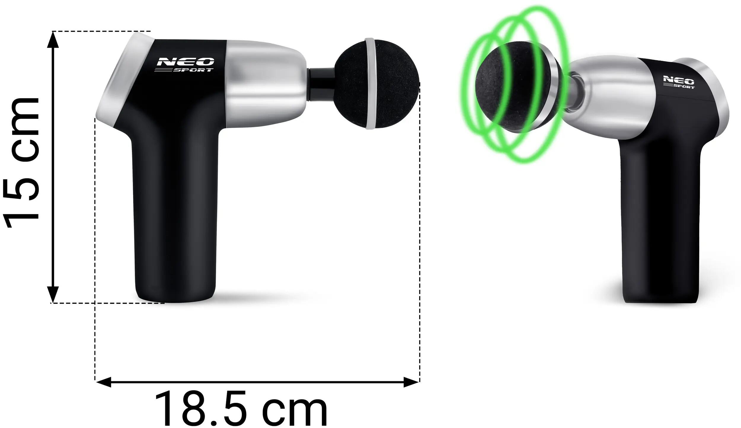 Neo-Sport Massagepistole Massagegerät 20 Geschwindigkeiten 8 Massageköpfen 10/10