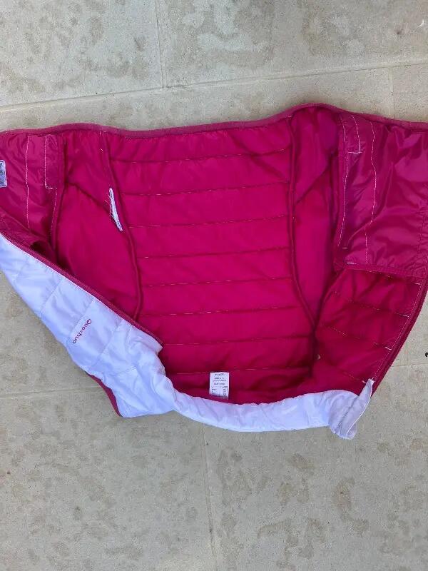 Tussen Particulieren - Mouwloos jasje voor 6-jarigen, wit en fuchsia 2/2