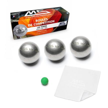 Boules de pétanque de compétition Anti Rebond - LSX LISSE INOX