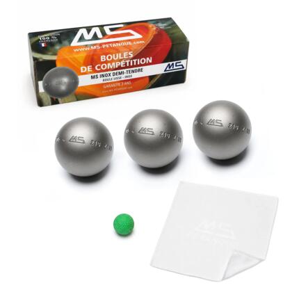 Boules de pétanque de compétition Anti Rebond - MS INOX
