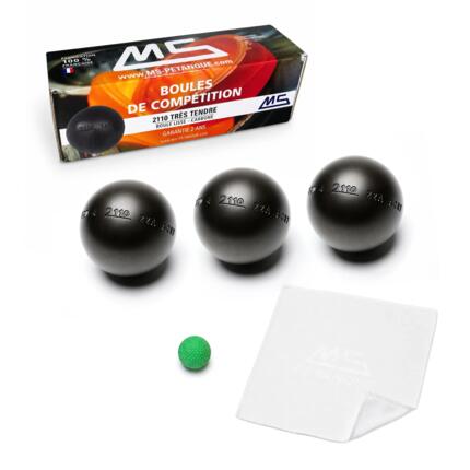 Boules de pétanque de compétition Anti Rebond - 2110 Acier