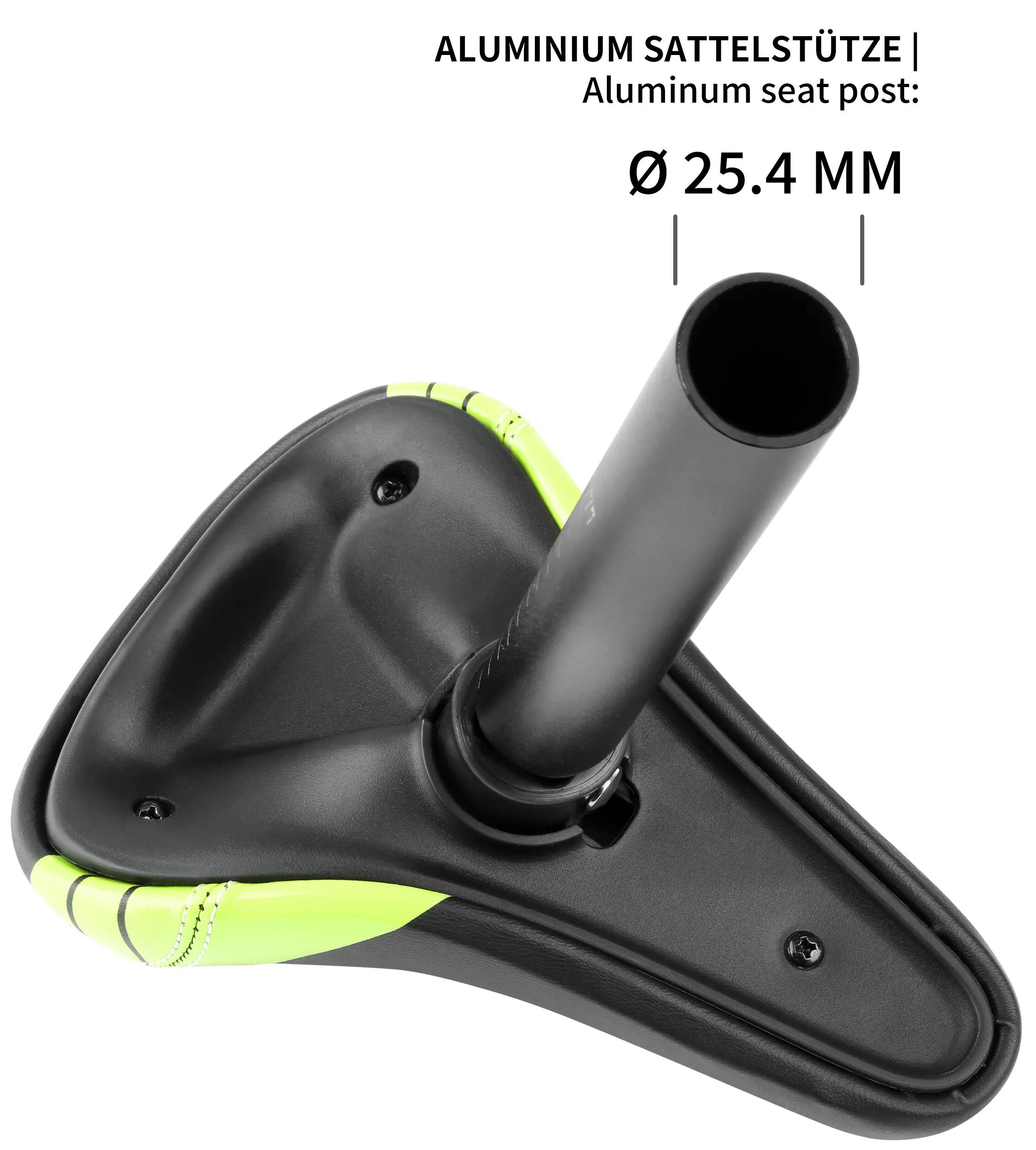 Kinderzadel 10/12/14 inch voor fiets/loopfiets alu zadelpen 25,4 mm Groen 6/7