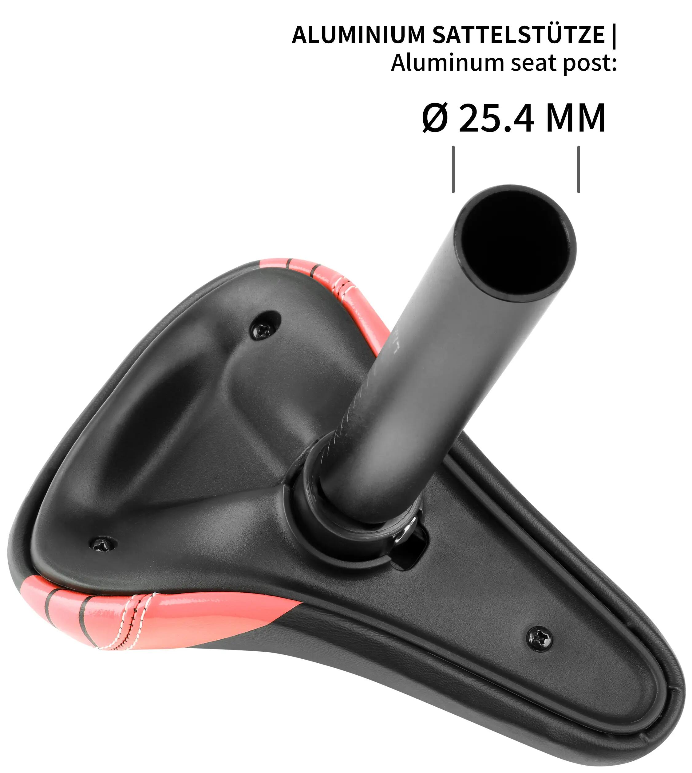 Selle enfant 10/12/14 pouces pour vélo/draisienne tige alu 25,4 mm Rouge 6/7