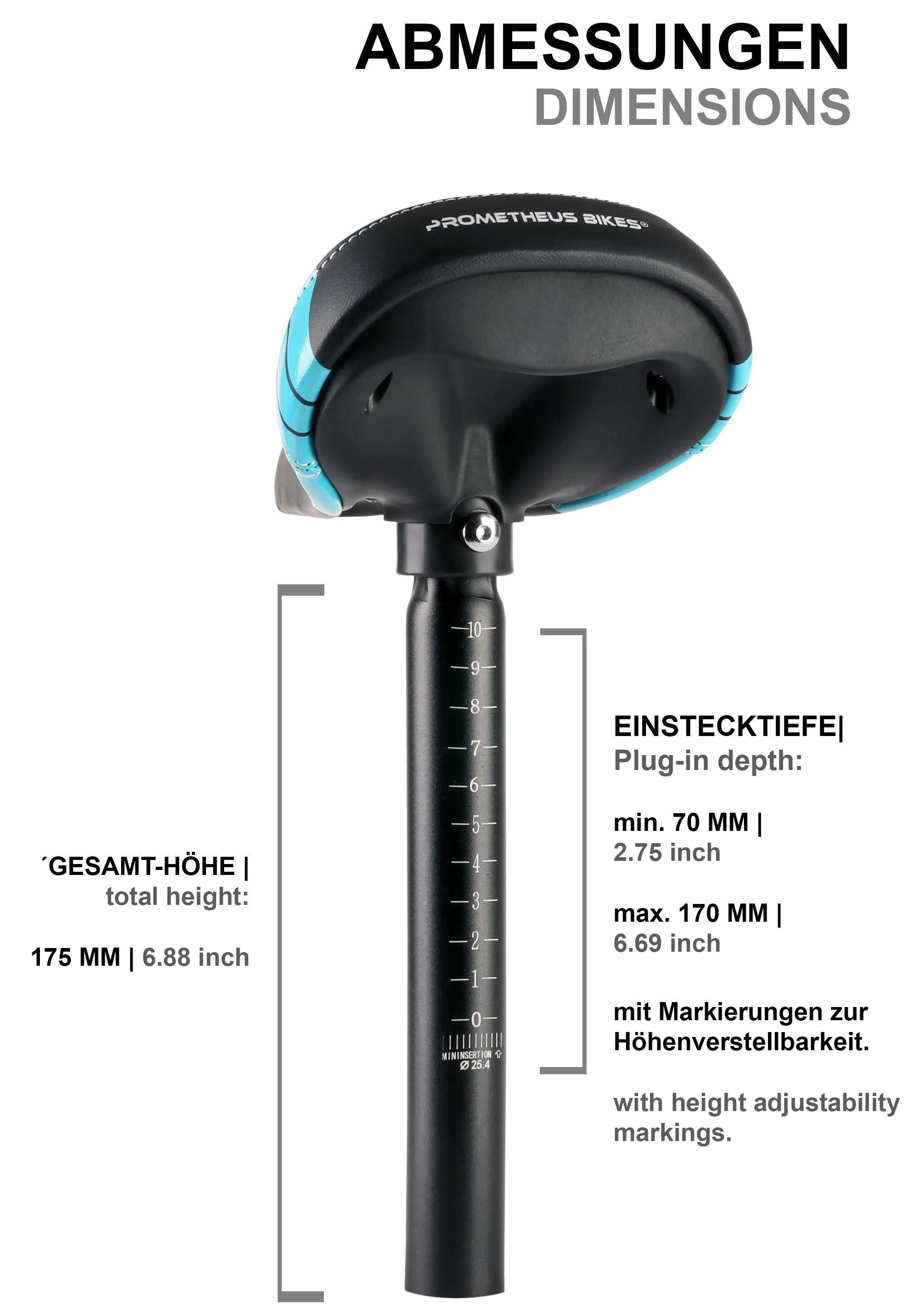 Kinderzadel 10/12/14 inch voor fiets/loopfiets alu zadelpen 25,4 mm Blauw 2/7