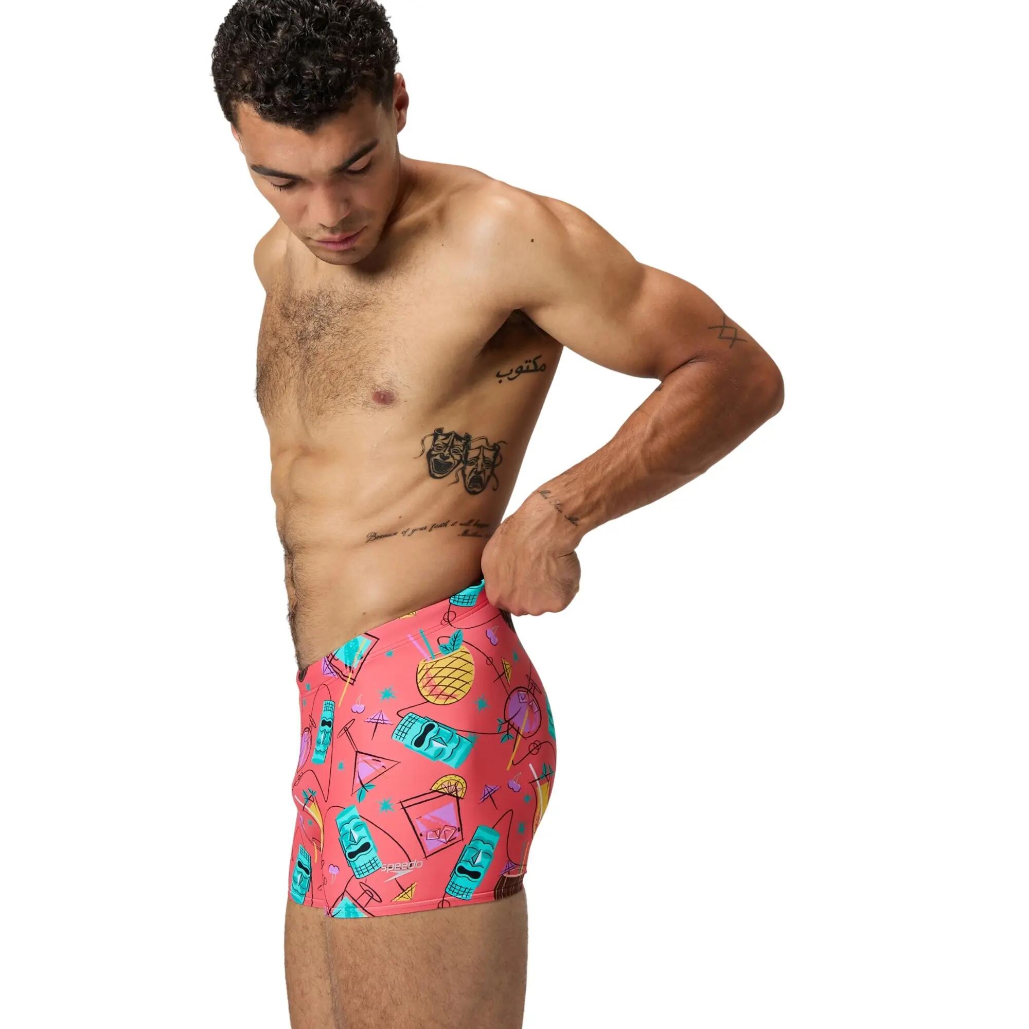 Maillot - Natation - Homme - Beachstar Print Square - Orange 5/5