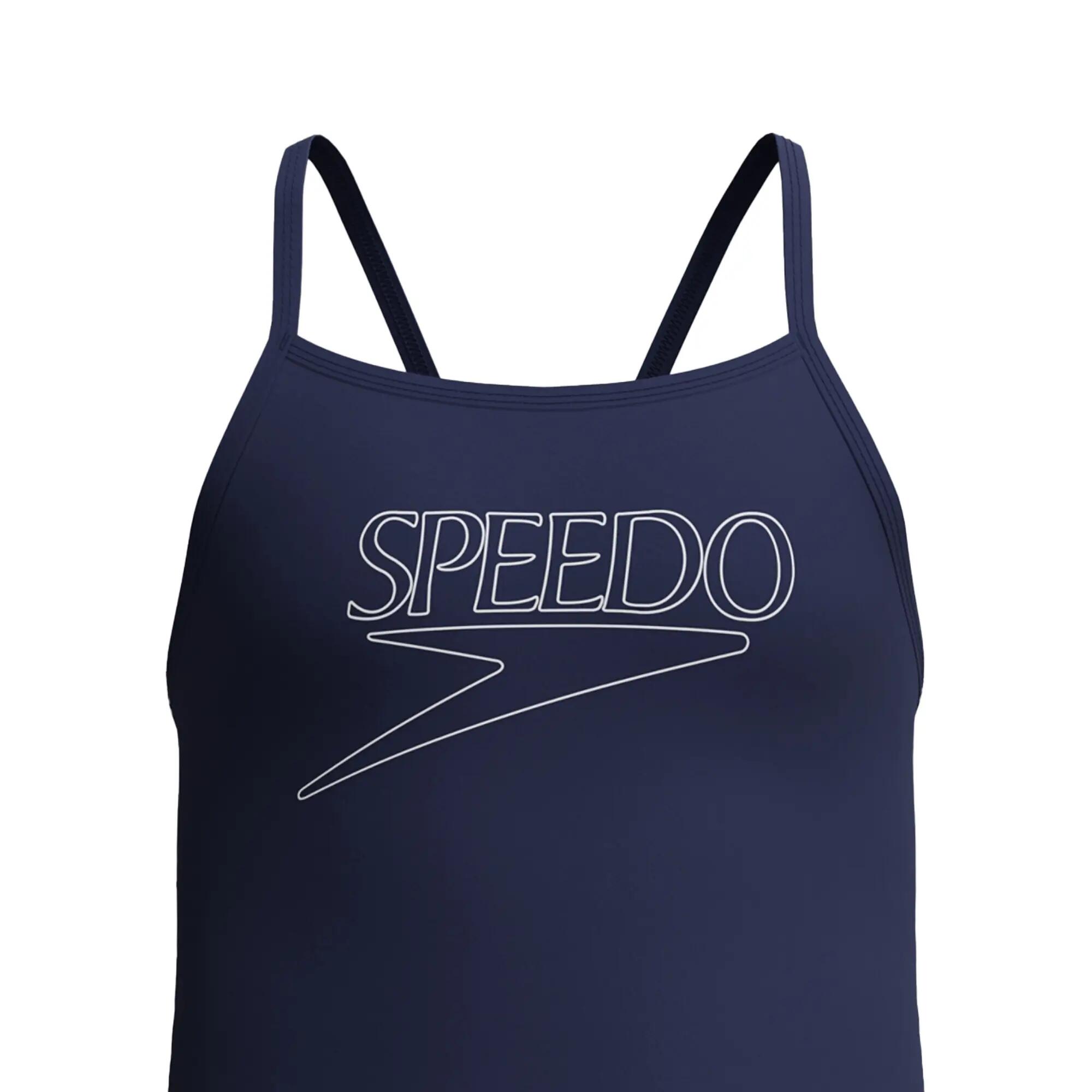 Speedo Girls Endurance+ Logo Thinstrap Swimsuit - dunkelblau Blue - 16Y 2/2