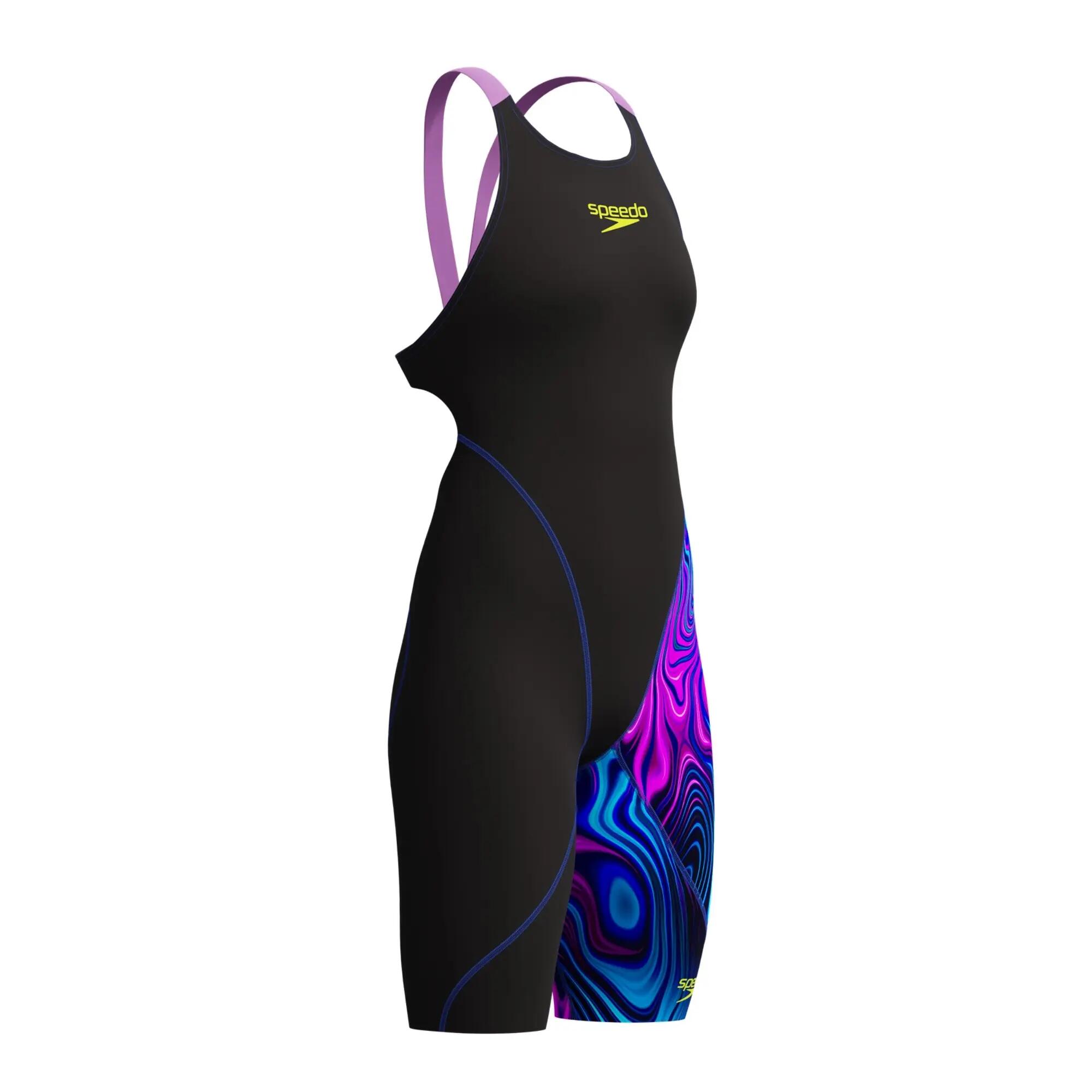 Speedo Donna Fastskin LZR Ignite Kneeskin - Nero/Rosa 4/6