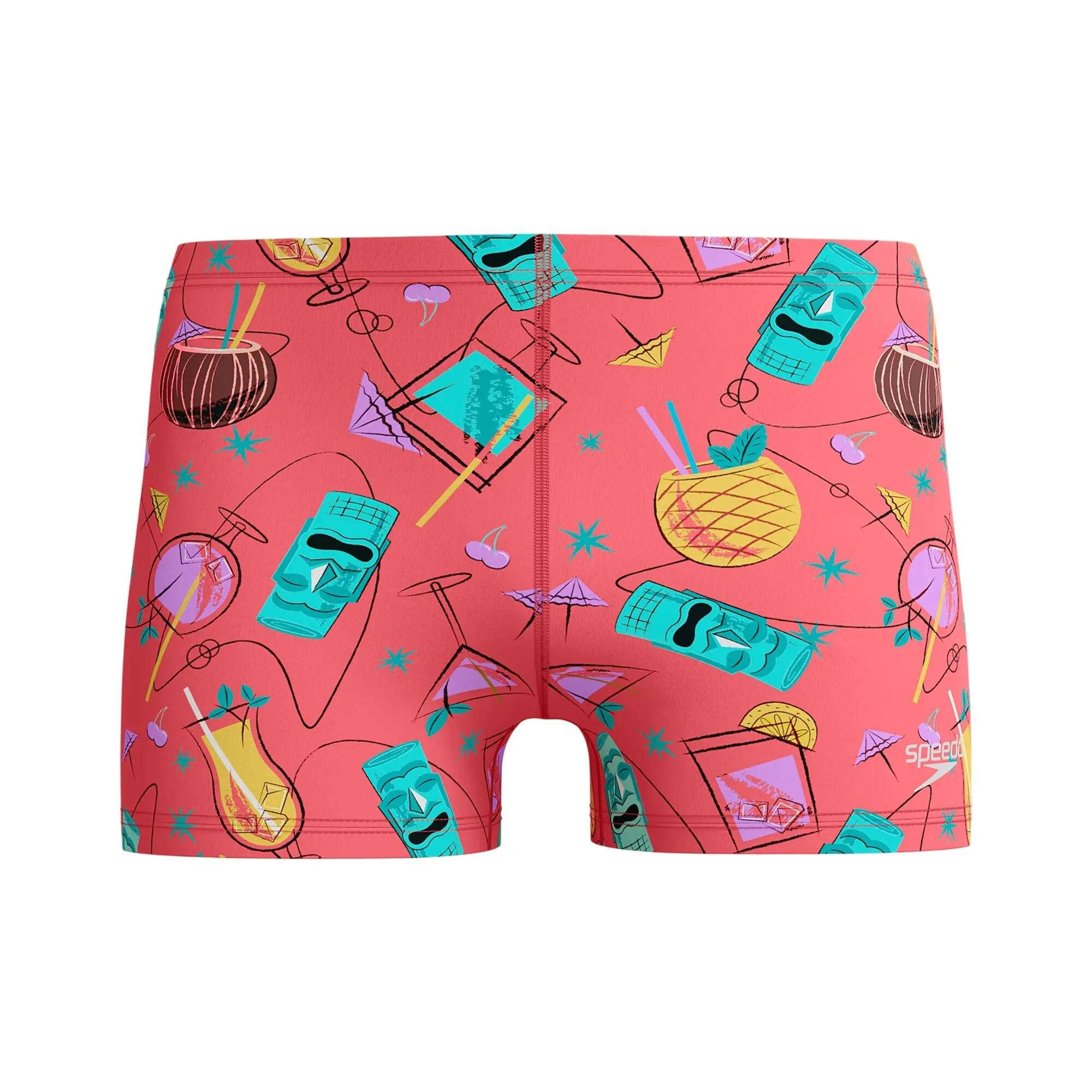 Maillot - Natation - Homme - Beachstar Print Square - Orange 2/5