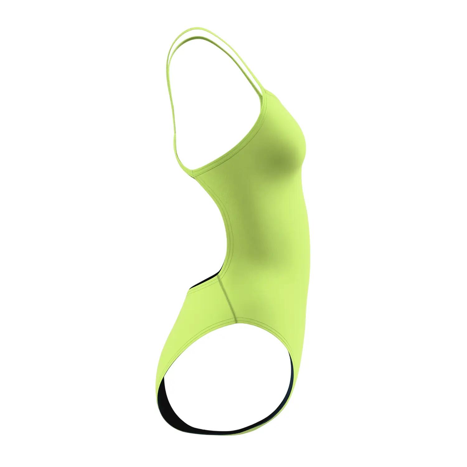 Speedo Damen-Badeanzug Solid V-Back 2.0 – Zitronengrün 3/4