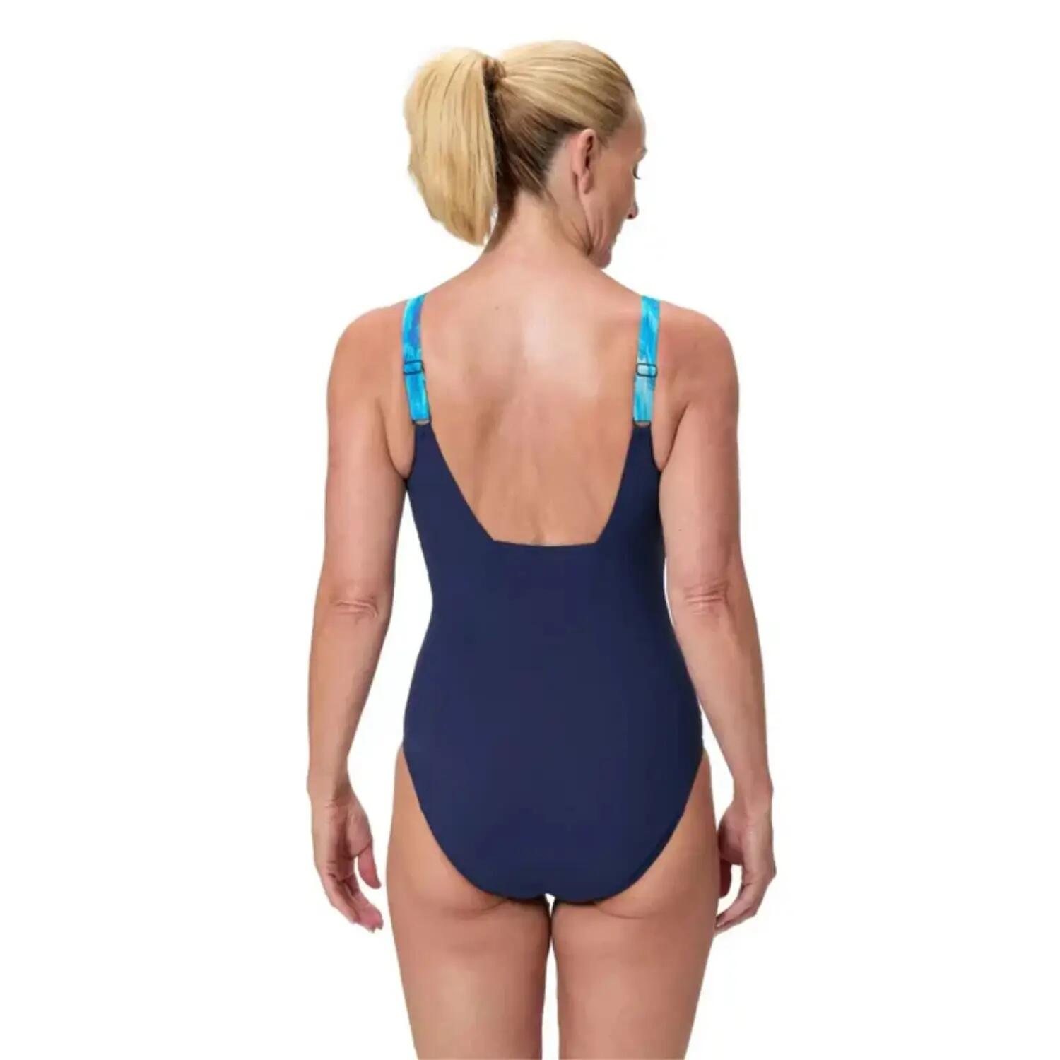 Maillot De Bain 1 Pièce À Bretelles Ajustables Motif/style Contour ECLIPSE Femme 6/7