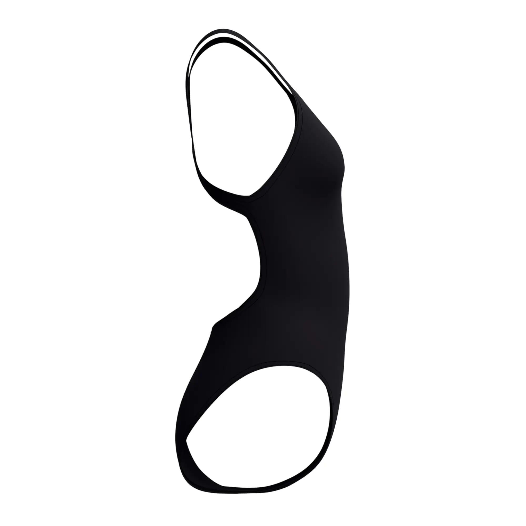 Maillot De Bain 1 Pièce Motif/style Uni Femme (Noir) 4/7